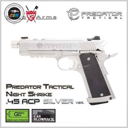 [킹암스] Predator Tactical Night Shrike .45 ACP - SV (풀메탈 가스건 핸드건 서바이벌 비비탄총)