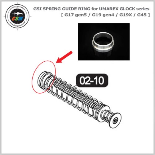 [GSI] SPRING GUIDE RING for UMAREX G17 Gen5 / G19 Gen4 / G19X / G45