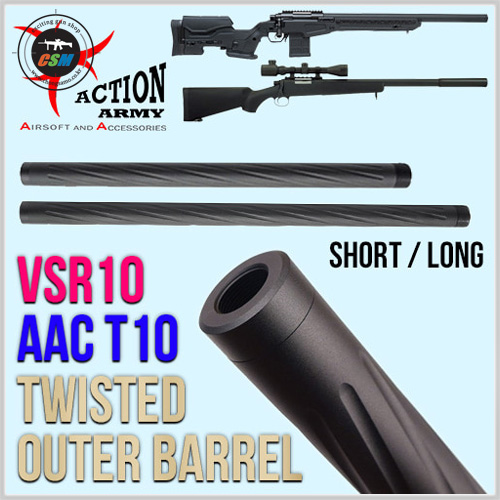 [액션아미] Twisted Outer Barrel / VSR-10 T10 (ACTION ARMY 트위스트 아웃바렐)