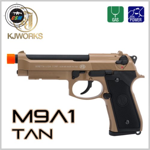 [KJW] 베레타(Beretta) M9A1 풀메탈- TAN + 사은품패키지