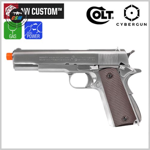 [AW Custom] Cybergun WE Colt 1911 GBB SV + 사은품패키지 (풀메탈 콜트 라이센스버전)