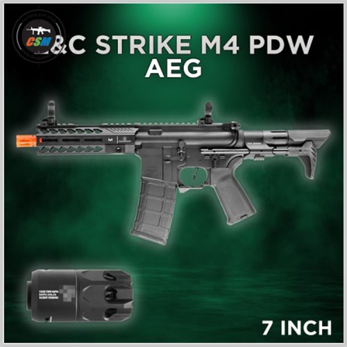 [E&amp;C] EC-333 Strike M4 PDW AEG (Q.D1.0 서바이벌 전동건 성인용비비탄총 )