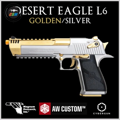[WE / AW Custom] DESERT EAGLE L6 GBB Golden/Silver + 사은품패키지 (풀메탈 데저트이글)
