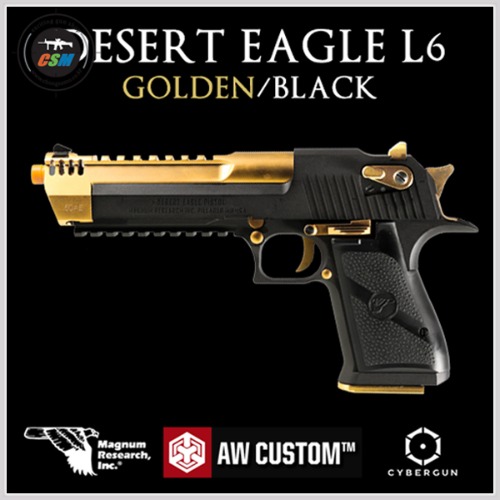 [WE / AW Custom] DESERT EAGLE L6 GBB Golden/Black + 사은품패키지 (풀메탈 데저트이글)