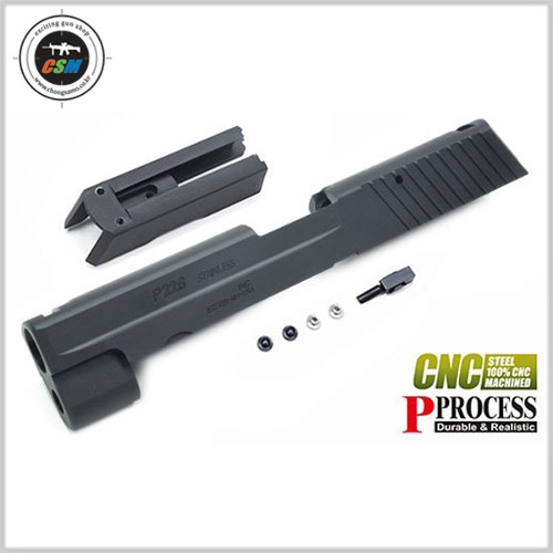 [가더] Steel CNC Slide Set for MARUI P226/E2 (Black/Early Ver. Marking)(스틸 슬라이드)