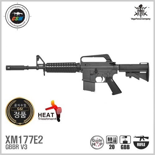[정품 강화버전] VFC Colt XM177E2 GBBR V3 GBBR (NPAS탑재 풀메탈 가스소총) - BK