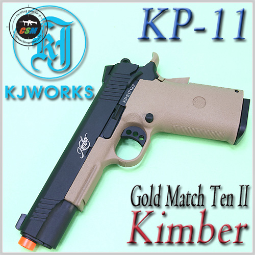 [KJW] KP-11 / KIMBER GOLD MATCH TEN II TAN GBB (골드매치 풀메탈 가스건 핸드건 비비탄총)