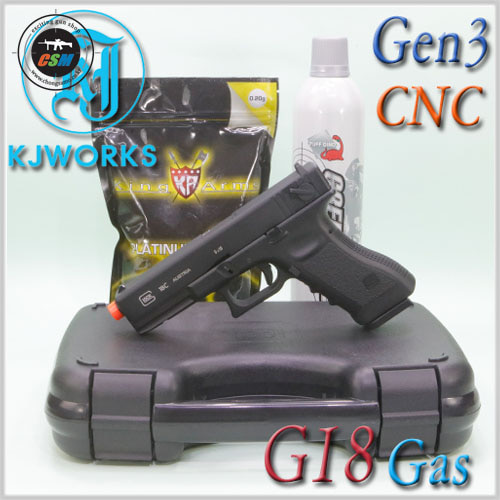 [KJW] KP-18 (Glock18) 각인버전 - BK + 사은품패키지